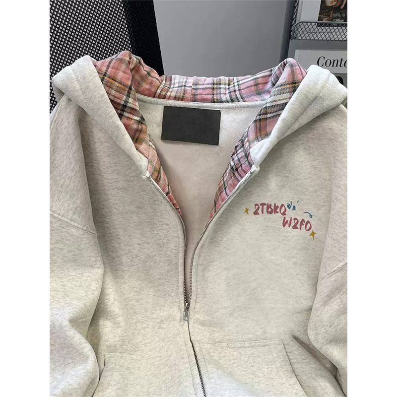 Ženski Hello Kitty hoodie kardigan, kapuljača, zip, dugi rukavi, casual stil, poliester, proljeće 2025