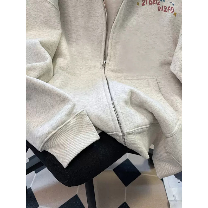 Ženski Hello Kitty hoodie kardigan, kapuljača, zip, dugi rukavi, casual stil, poliester, proljeće 2025