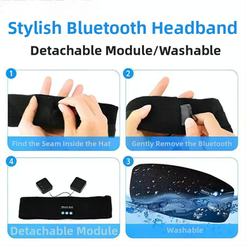 Bezdrôtová Bluetooth čelenka na hlavu pre šport – hudba, potu absorpcia, na jogu a beh, s funkciou hands-free