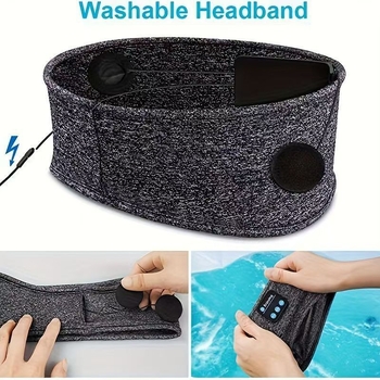 Vezeték nélküli Bluetooth fejband sporthoz – zene, izzadság-elvezető, jóga és futás, kihangosító hívásokkal