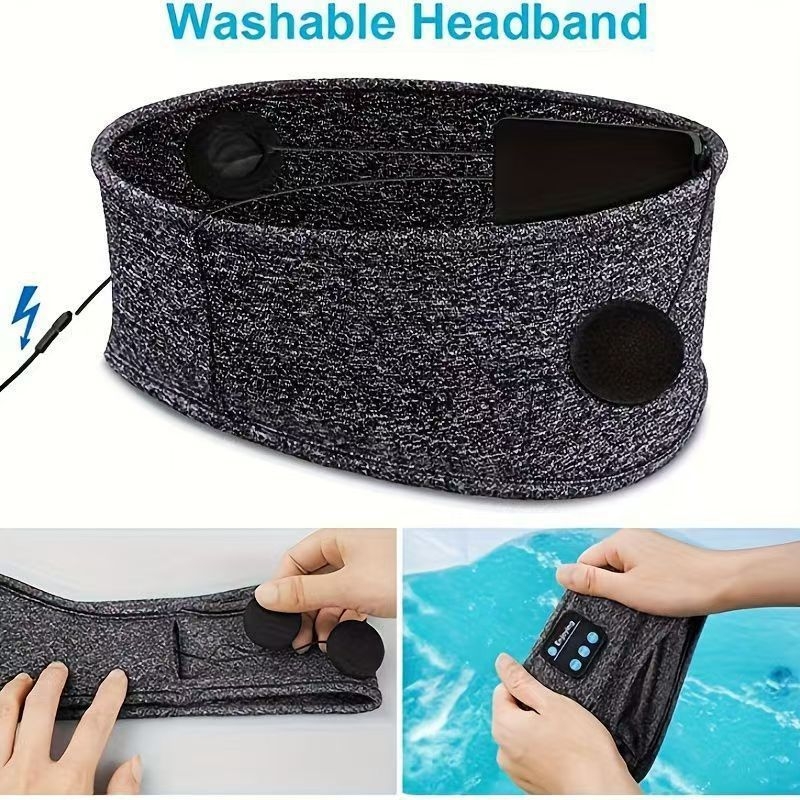 Vezeték nélküli Bluetooth fejband sporthoz – zene, izzadság-elvezető, jóga és futás, kihangosító hívásokkal