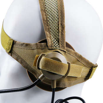 Wosport taktički headset za glavu, jedno uho, za vanjske operacije i kampiranje