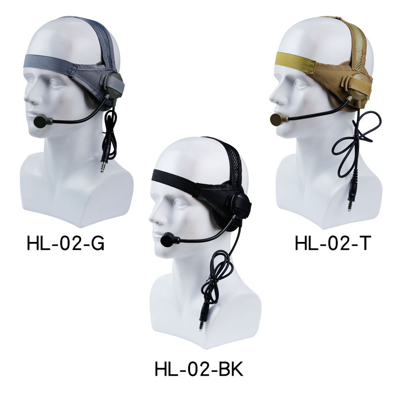 Wosport taktički headset za glavu, jedno uho, za vanjske operacije i kampiranje