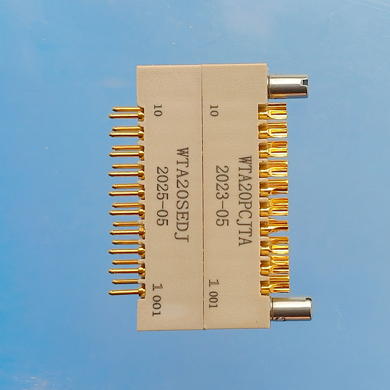 WTA séria konektor, 20-pinový plug-in konektor, samec a samica, rozteč 2,54 mm, kábel–doska konektor