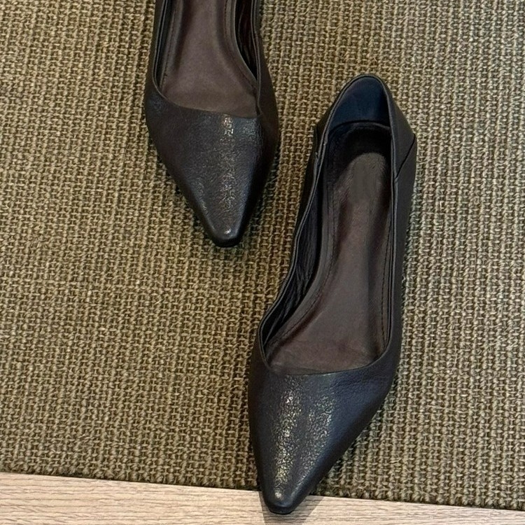 Ženske slip-on cipele od prave kože s unutarnjim povećanjem od 5 cm, zašiljeni nos, minimalistički dizajn, mekan potplat, za svakodnevnu i poslovnu upotrebu