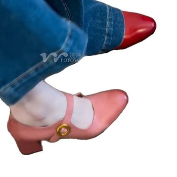 Ženske Mary Jane cipele s metalnom kopčom, debelim petom, špicastim vrhom, francuskog stila, retro elegancija, za svakodnevnu upotrebu