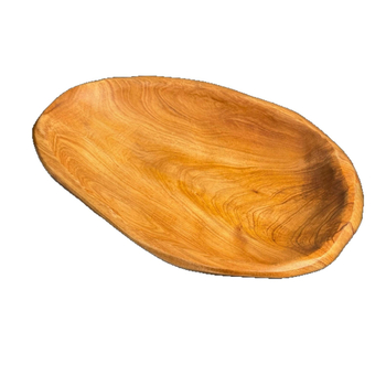 Ručne vyrobený drevený tanier s koreňovým gravírovaním v čínskej minimalistickej elegancii; tanier na ovocie, dezerty a občerstvenie s nepravidelným tvarom, na domáce použitie.