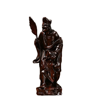 Drevená vyrezávaná figúrka Ji Gong, Živý Budha, Arhat porazujúci draka, domáci dekor do obývačky a chodby
