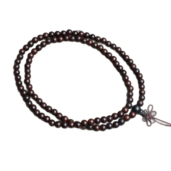 Náramok s buddhistickými korálikmi zo dreva jujube, 108 korálikov, 6 mm, tmavé staré drevo, ručne brúsený, moderný minimalistický štýl