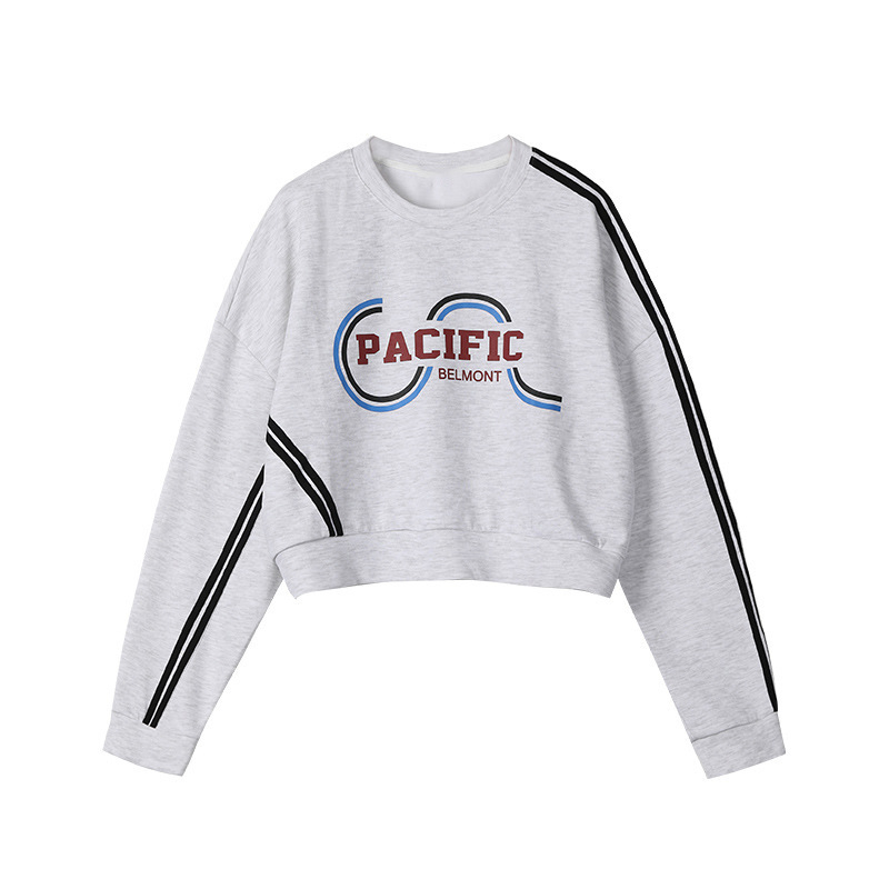 Ženski T-shirt s raglan rukavima, američki retro ispis slovima, cropped top, 2025 modni funkcionalni street style