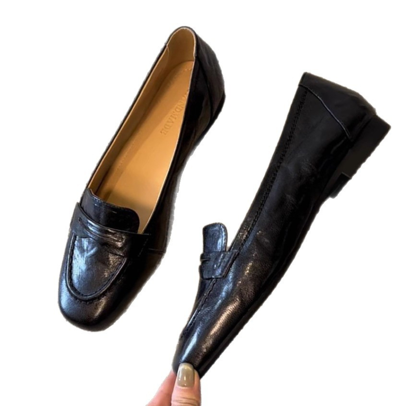 Geshilin ženske loaferice od ovčje kože – slip-on plosne cipele u britanskom stilu