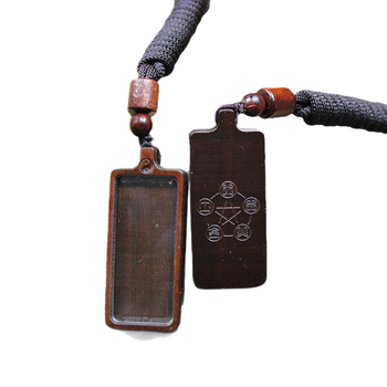 Prírodné drevo z jujube, Thangka box s Pixiu prívesom, ručne vyrábané