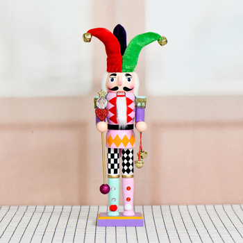 26 nových modelov, 38 cm farebné klaun Nutcrackers – drevené dekoratívne figúrky na Vianoce