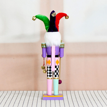 26 nových modelov, 38 cm farebné klaun Nutcrackers – drevené dekoratívne figúrky na Vianoce