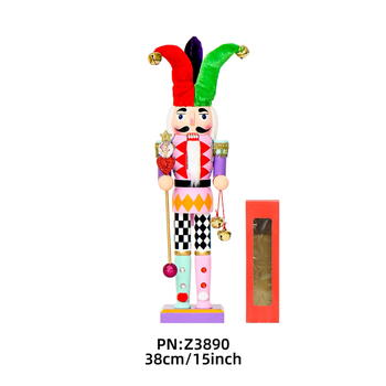 26 nových modelov, 38 cm farebné klaun Nutcrackers – drevené dekoratívne figúrky na Vianoce