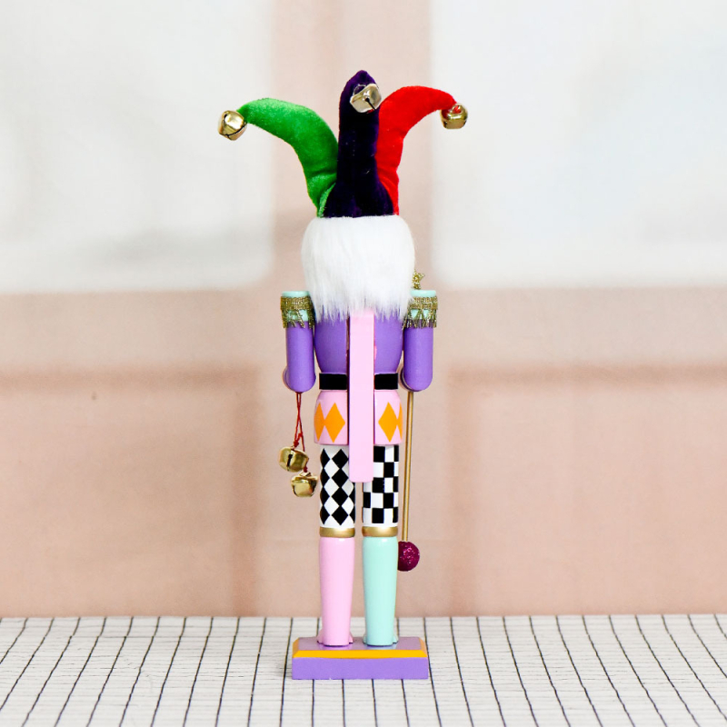 26 nových modelov, 38 cm farebné klaun Nutcrackers – drevené dekoratívne figúrky na Vianoce