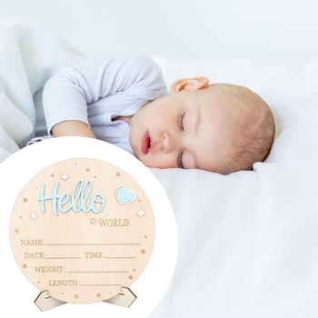 Vitajací panel Hello World pre dieťa, drevený panel na meno, unisex dekorácia