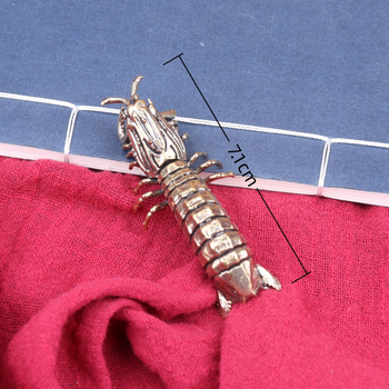 Mosadz Pipi Shrimp ozdoba, stolová dekorácia