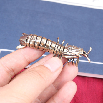 Mosadz Pipi Shrimp ozdoba, stolová dekorácia
