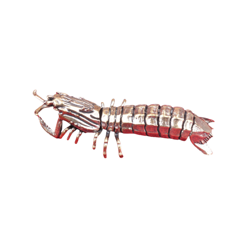 Mosadz Pipi Shrimp ozdoba, stolová dekorácia