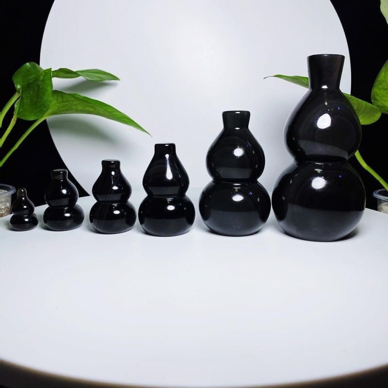 Obsidijska bundeva ukras od kristala za dnevni boravak i hodnik, Feng Shui prosperitet i blagostanje