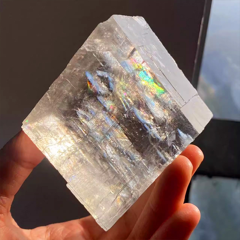 Prirodni kalcit blok dekoracije, bijeli kalcit, islandški kamen mineralni uzorak