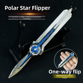 Delta Toys 15 cm jednostranný odraz noža North Star, modelová hračka, kovová ručná práca