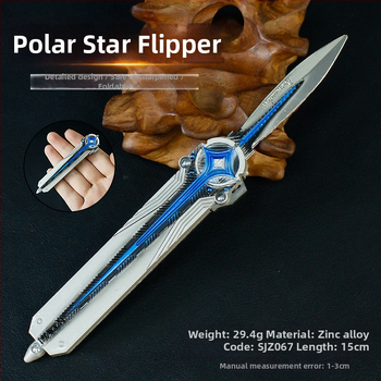 Delta Toys 15 cm jednostranný odraz noža North Star, modelová hračka, kovová ručná práca