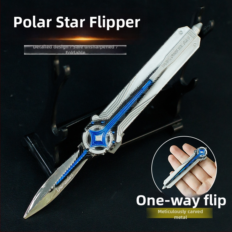 Delta Toys 15 cm jednostranný odraz noža North Star, modelová hračka, kovová ručná práca