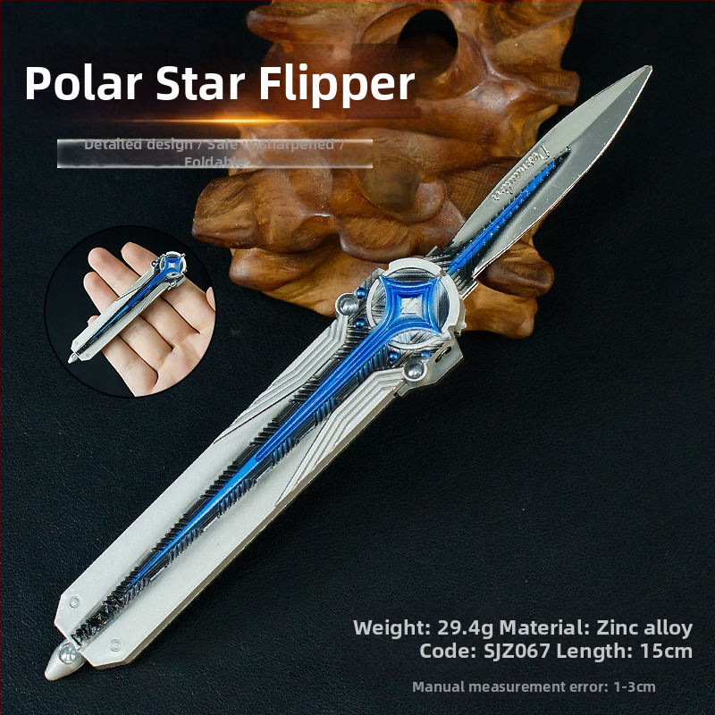 Delta Toys 15 cm jednostranný odraz noža North Star, modelová hračka, kovová ručná práca