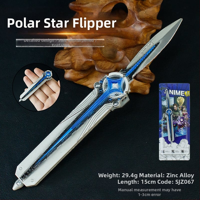 Delta Toys 15 cm jednostranný odraz noža North Star, modelová hračka, kovová ručná práca