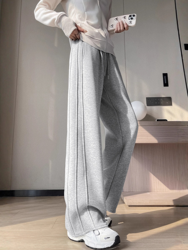 Novi ženski pantalone ravnog kroja, velikog broja, udoban kroj, jednobojni