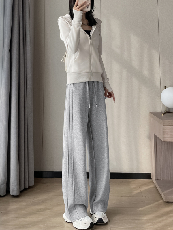 Novi ženski pantalone ravnog kroja, velikog broja, udoban kroj, jednobojni