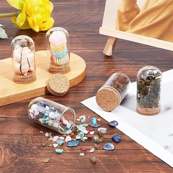 Priehľadná večná kvetina pod skleneným krytom, Ruža Malého princa, mikro krajinka, kreatívne DIY sklenená fľaša s dreveným uzáverom