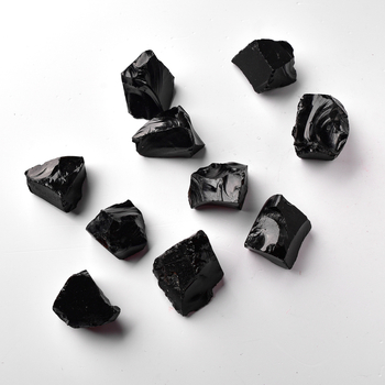 Prirodni obsidijan kameninski primjer, kristalni nerafinirani kamen za difuzor mirisa, demagnetizirajući kamen, ukrasni kristal