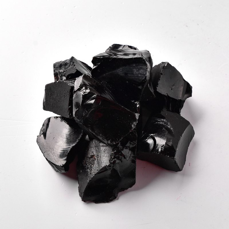 Prirodni obsidijan kameninski primjer, kristalni nerafinirani kamen za difuzor mirisa, demagnetizirajući kamen, ukrasni kristal