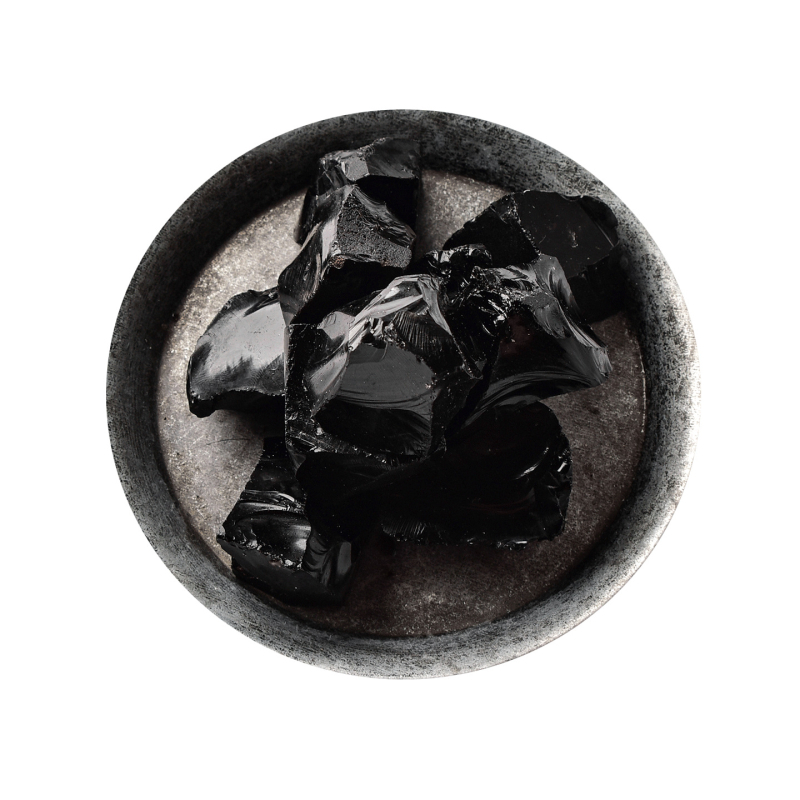 Prirodni obsidijan kameninski primjer, kristalni nerafinirani kamen za difuzor mirisa, demagnetizirajući kamen, ukrasni kristal