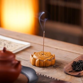 Kreatívne keramické kadidlové dekor v tvare lotosu s motívom Mooncake pre vnútornú čajovú ceremóniu