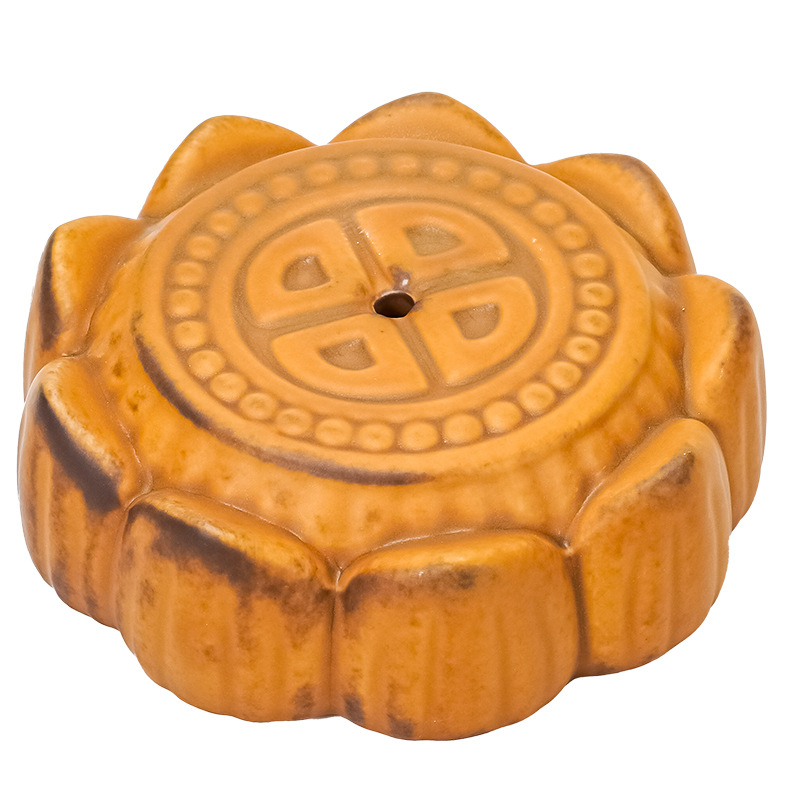 Kreatívne keramické kadidlové dekor v tvare lotosu s motívom Mooncake pre vnútornú čajovú ceremóniu