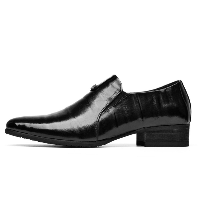 Muške kožne cipele od prvog sloja teleće kože, poslovni stil, s oštrim nosom, britanski casual stil