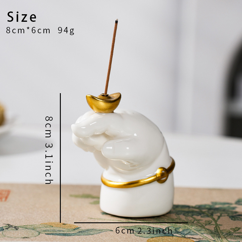Porcelánový kadidlovník so zen-inšpirovaným dizajnom čajovej ceremónie, určený na domáce použitie, vhodný pre kadidlové tyčinky a špirálky