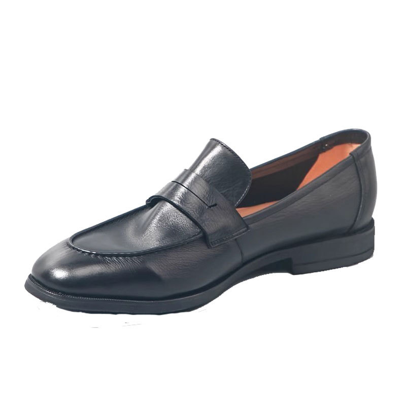 Goodyear férfi bőrcipő, loaferek, fekete, casual üzleti slip-on, borjúbőrből, légáteresztő