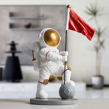 Nordická kreatívna živicová dekoratívna figúrka do obývačky a baru, moderný domov – astronaut