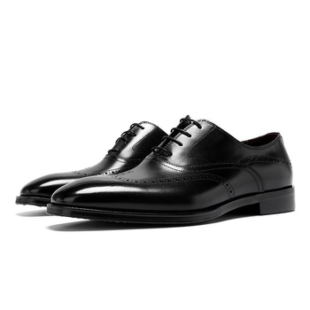 Мъжки кожени обувки в британски стил, формални Оксфорди за бизнес и сватба