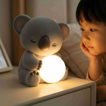 Kreslený koala nočná lampa – ozdoba do obývačky, na televízny stolík, do spálne a do vínového kabinetu – jemná prémiová dekorácia