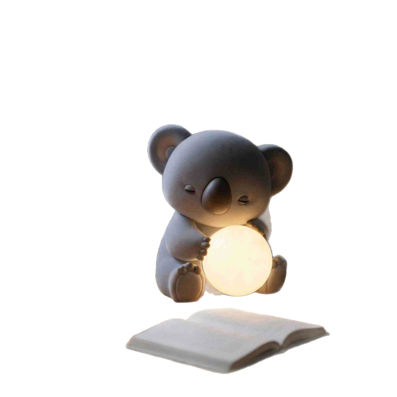 Kreslený koala nočná lampa – ozdoba do obývačky, na televízny stolík, do spálne a do vínového kabinetu – jemná prémiová dekorácia
