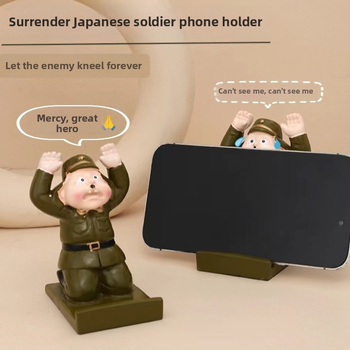 Držiak na telefón s motívom japonského vojaka — prenosný stolový držiak na tablet, multifunkčný dekoratívny stojan
