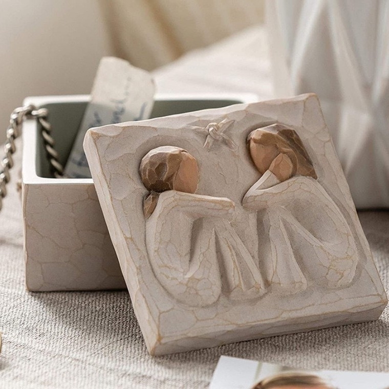 Box na uskladnenie z živice pre páry – Deň svätého Valentína, domáca dekorácia