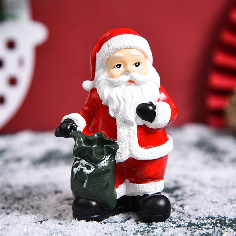Santa Claus vianočné stolné ozdoby so snehuliakom a sobom – rekvizity na fotografovanie, malé darčeky