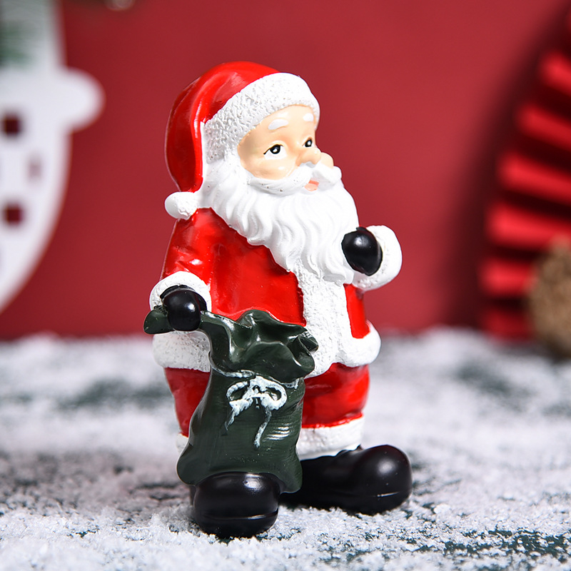 Santa Claus vianočné stolné ozdoby so snehuliakom a sobom – rekvizity na fotografovanie, malé darčeky